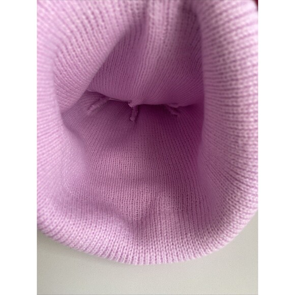 Adidas Women's Beanie Script Fold Orchid Purple Hat Cap Embroidered Logo NEW - Picture 6 of 6